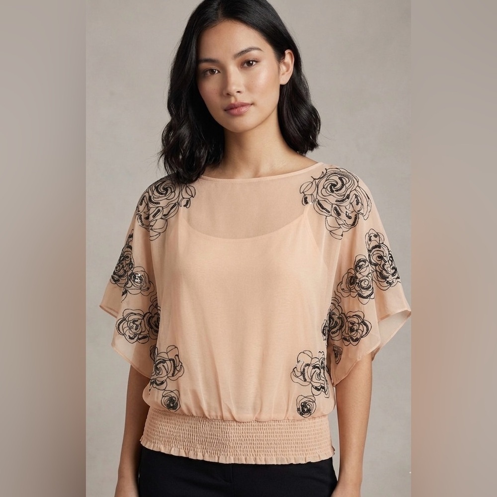Smart Set Floral Top with Camisole